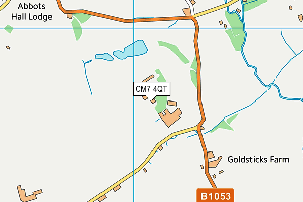CM7 4QT map - OS VectorMap District (Ordnance Survey)