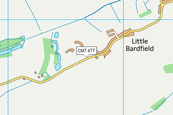 Little Bardfield Cricket Club map (CM7 4TT) - OS VectorMap District (Ordnance Survey)
