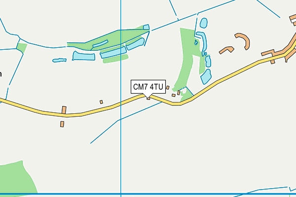 CM7 4TU map - OS VectorMap District (Ordnance Survey)