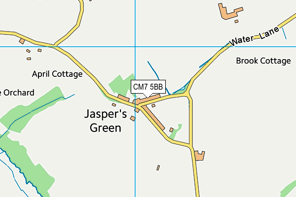 CM7 5BB map - OS VectorMap District (Ordnance Survey)