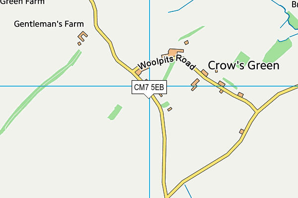 CM7 5EB map - OS VectorMap District (Ordnance Survey)