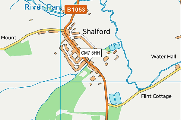 CM7 5HH map - OS VectorMap District (Ordnance Survey)