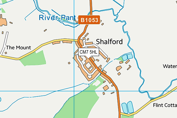 CM7 5HL map - OS VectorMap District (Ordnance Survey)