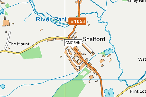 CM7 5HN map - OS VectorMap District (Ordnance Survey)