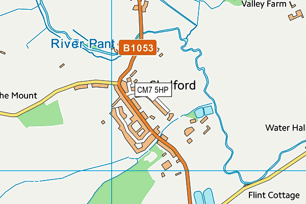 CM7 5HP map - OS VectorMap District (Ordnance Survey)