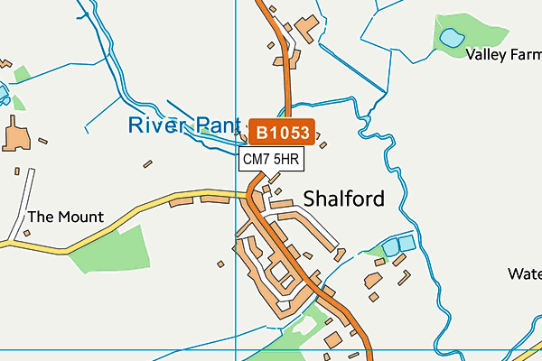 CM7 5HR map - OS VectorMap District (Ordnance Survey)