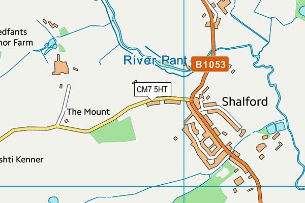 CM7 5HT map - OS VectorMap District (Ordnance Survey)