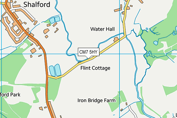 CM7 5HY map - OS VectorMap District (Ordnance Survey)