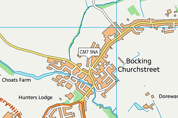 CM7 5NA map - OS VectorMap District (Ordnance Survey)