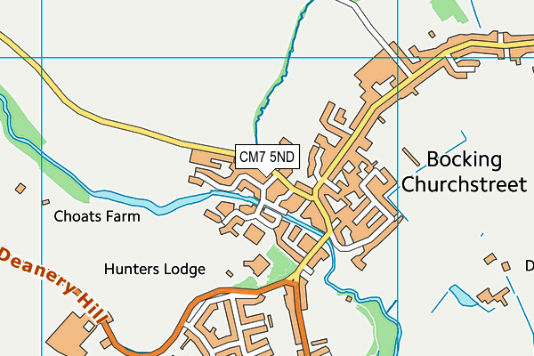 CM7 5ND map - OS VectorMap District (Ordnance Survey)