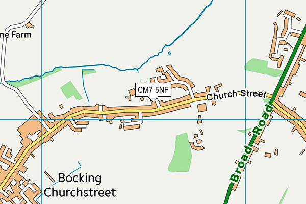 CM7 5NF map - OS VectorMap District (Ordnance Survey)