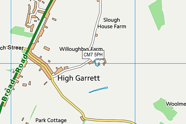 CM7 5PH map - OS VectorMap District (Ordnance Survey)