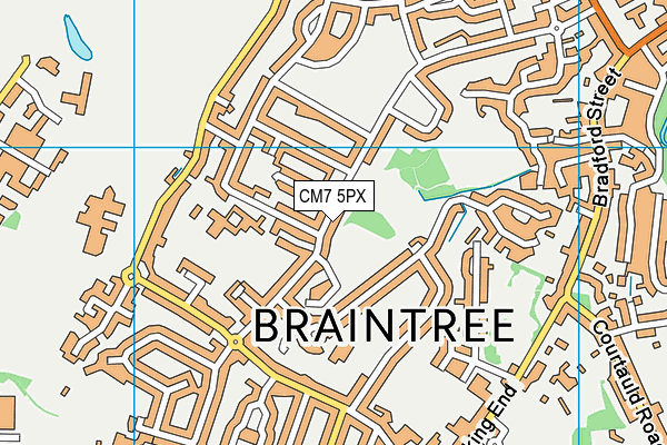 CM7 5PX map - OS VectorMap District (Ordnance Survey)