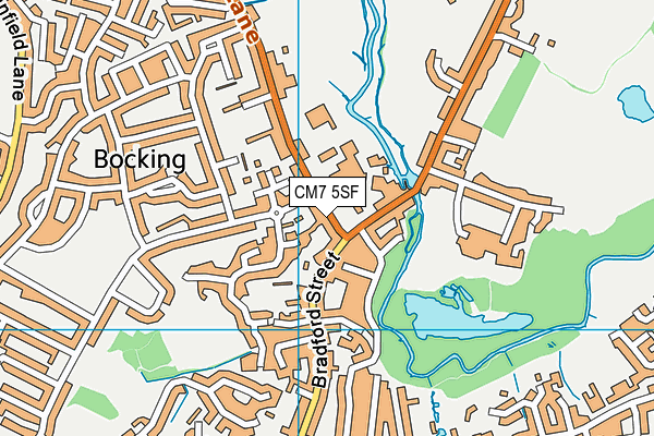 CM7 5SF map - OS VectorMap District (Ordnance Survey)