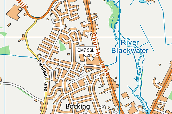 CM7 5SL map - OS VectorMap District (Ordnance Survey)