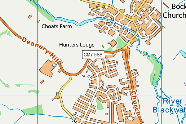 Deanery Hill map (CM7 5SS) - OS VectorMap District (Ordnance Survey)