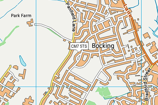 CM7 5TS map - OS VectorMap District (Ordnance Survey)