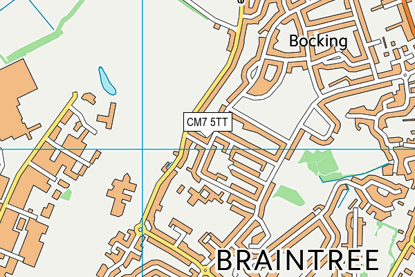CM7 5TT map - OS VectorMap District (Ordnance Survey)