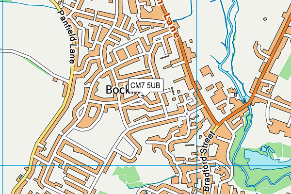 CM7 5UB map - OS VectorMap District (Ordnance Survey)