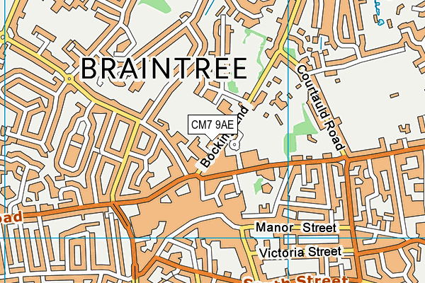 Bocking Arts Theatre map (CM7 9AE) - OS VectorMap District (Ordnance Survey)