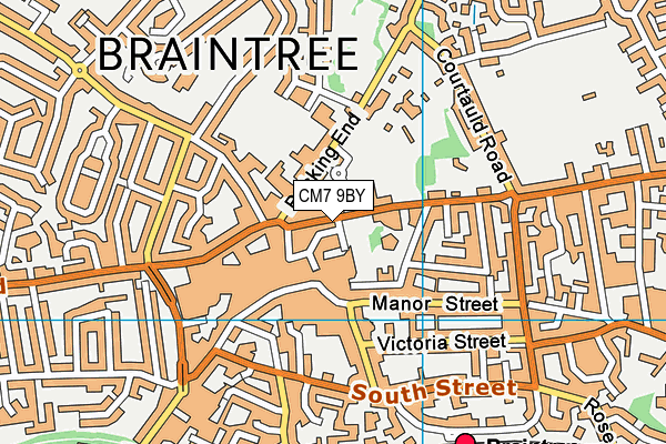 CM7 9BY map - OS VectorMap District (Ordnance Survey)
