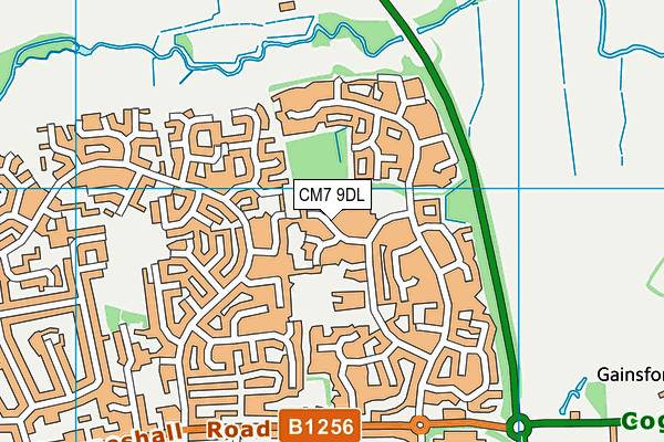 CM7 9DL map - OS VectorMap District (Ordnance Survey)