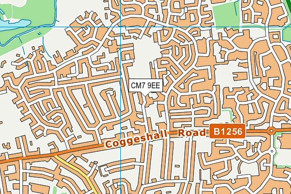 CM7 9EE map - OS VectorMap District (Ordnance Survey)