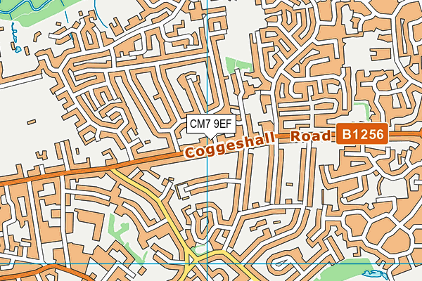 CM7 9EF map - OS VectorMap District (Ordnance Survey)