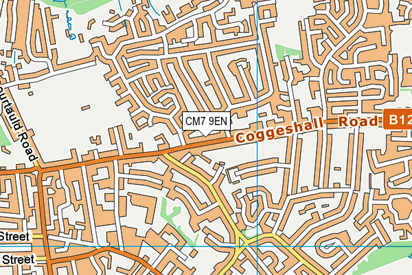 CM7 9EN map - OS VectorMap District (Ordnance Survey)