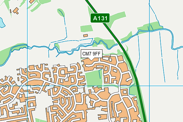 CM7 9FF map - OS VectorMap District (Ordnance Survey)