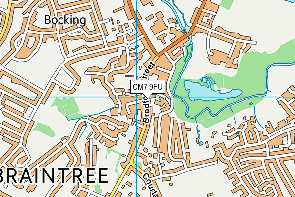 CM7 9FU map - OS VectorMap District (Ordnance Survey)