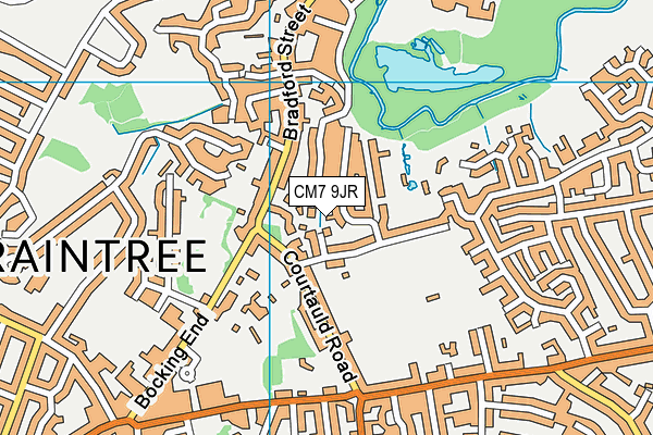 CM7 9JR map - OS VectorMap District (Ordnance Survey)