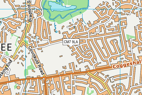 CM7 9LA map - OS VectorMap District (Ordnance Survey)