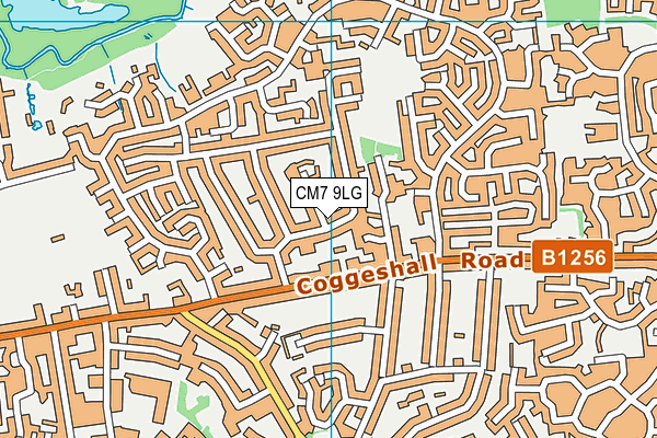 CM7 9LG map - OS VectorMap District (Ordnance Survey)