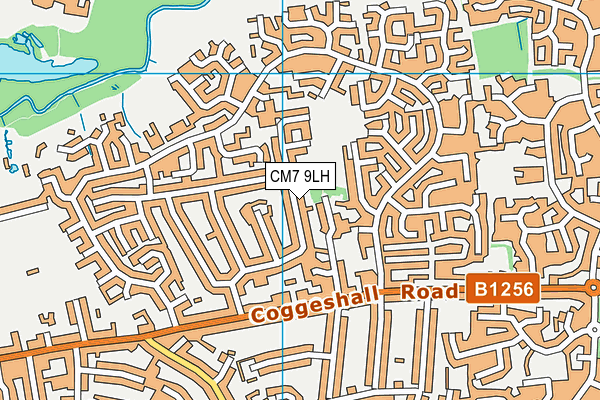 CM7 9LH map - OS VectorMap District (Ordnance Survey)