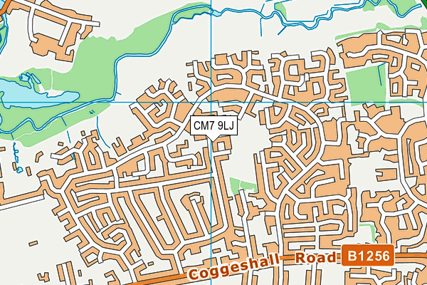 CM7 9LJ map - OS VectorMap District (Ordnance Survey)