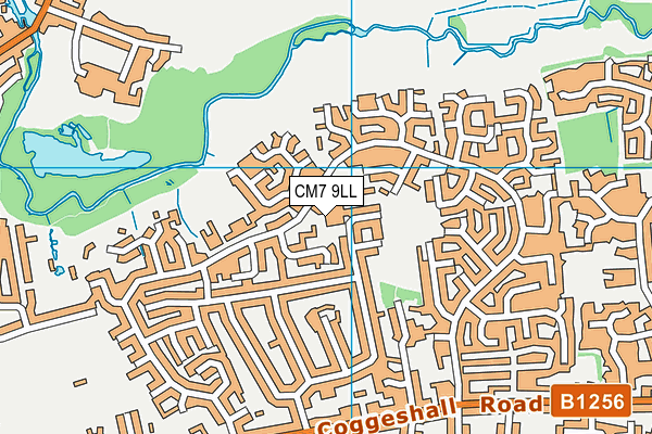 CM7 9LL map - OS VectorMap District (Ordnance Survey)