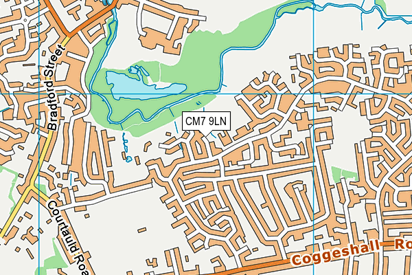 CM7 9LN map - OS VectorMap District (Ordnance Survey)