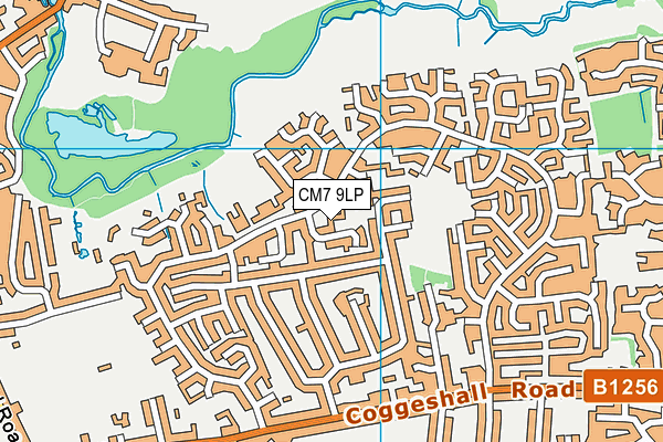 CM7 9LP map - OS VectorMap District (Ordnance Survey)