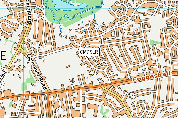 CM7 9LR map - OS VectorMap District (Ordnance Survey)
