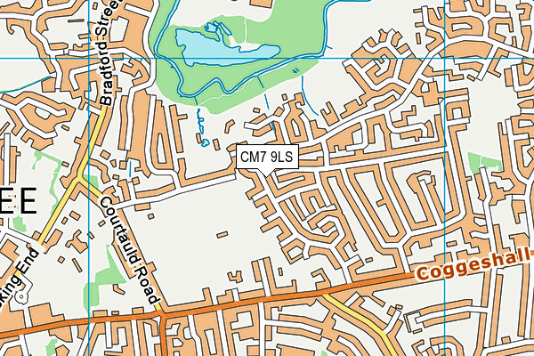 CM7 9LS map - OS VectorMap District (Ordnance Survey)