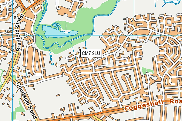 CM7 9LU map - OS VectorMap District (Ordnance Survey)