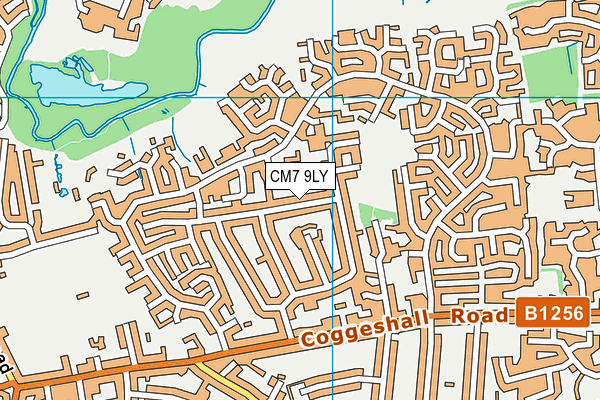 CM7 9LY map - OS VectorMap District (Ordnance Survey)