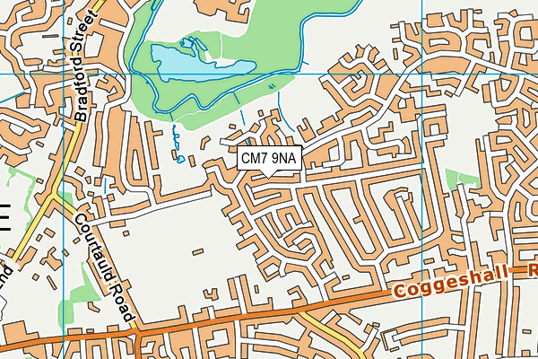 CM7 9NA map - OS VectorMap District (Ordnance Survey)