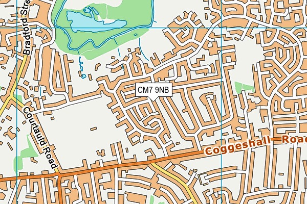 CM7 9NB map - OS VectorMap District (Ordnance Survey)