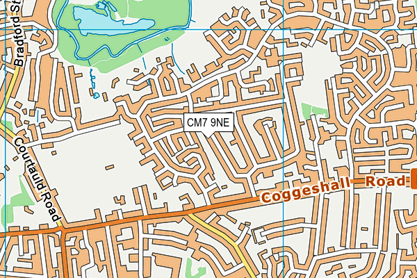 CM7 9NE map - OS VectorMap District (Ordnance Survey)