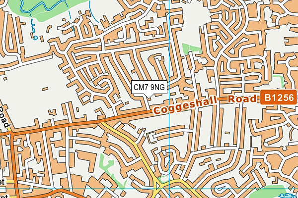 CM7 9NG map - OS VectorMap District (Ordnance Survey)