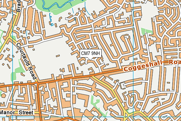 CM7 9NH map - OS VectorMap District (Ordnance Survey)
