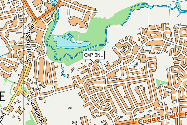 CM7 9NL map - OS VectorMap District (Ordnance Survey)