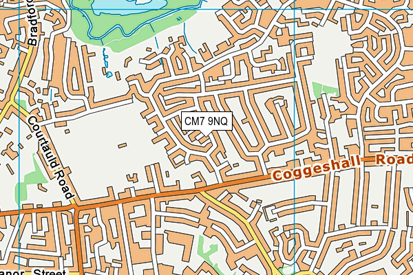 CM7 9NQ map - OS VectorMap District (Ordnance Survey)